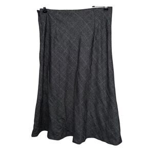 Premise Studio Women’s Skirt Size 8 Black Gray Plaid A-Line Career Workwear